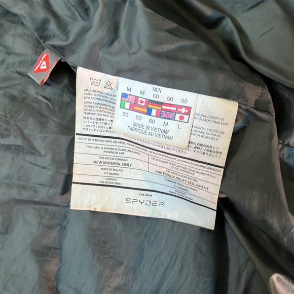 Spyder Mens Mandate Hoodie Sweater Weight Insulator Jacket Black/Polar MD - Picture 3 of 5